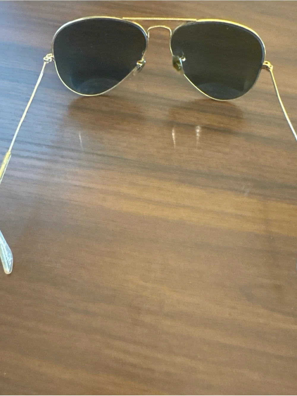Vintage B&L Ray Ban USA Aviator 64-14  Extra Large Gold Frame Sunglasses